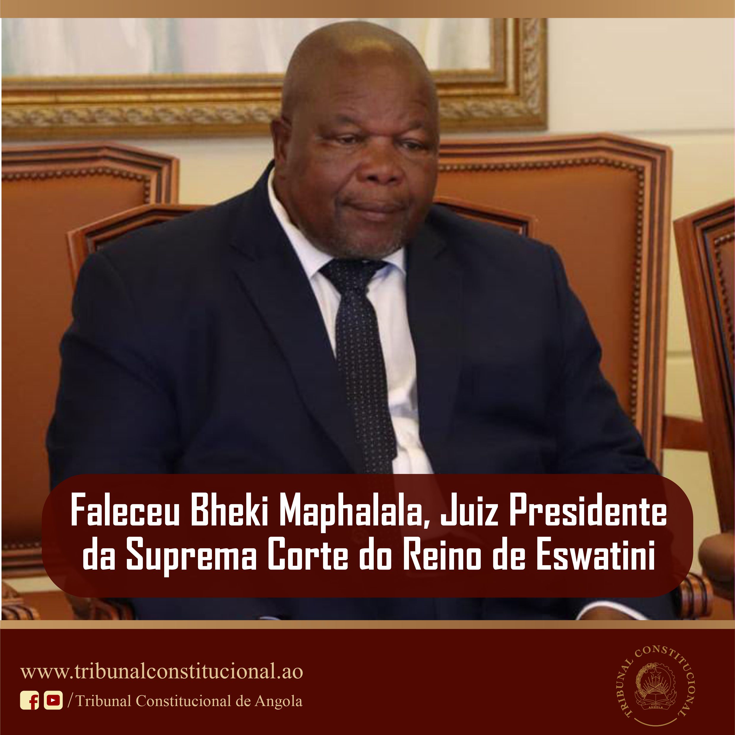 Juíza Conselheira Presidente Lamenta Falecimento de Juiz Presidente da Suprema Corte de Eswatini