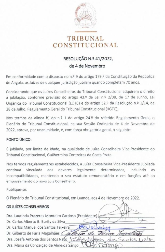 RESOLUÇÃO 41/2022, DE 04 DE NOVEMBRO